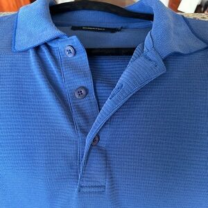 Men’s‎ Bugatchi XL Royal Blue button up short sleeve polo shirt